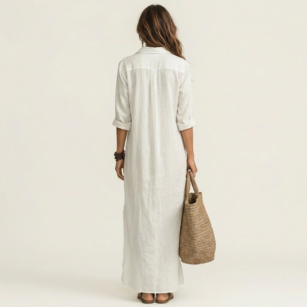 Azelle | Lightweight Maxi Shirt Dress