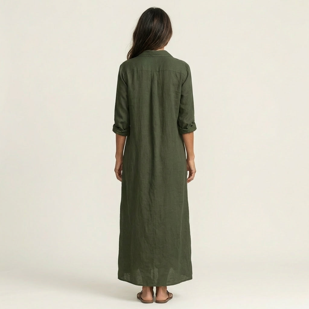Azelle | Lightweight Maxi Shirt Dress