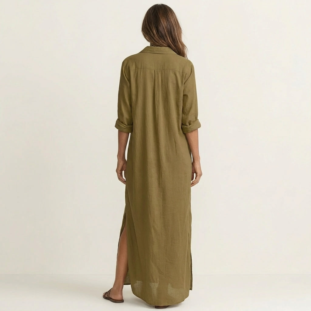 Azelle | Lightweight Maxi Shirt Dress