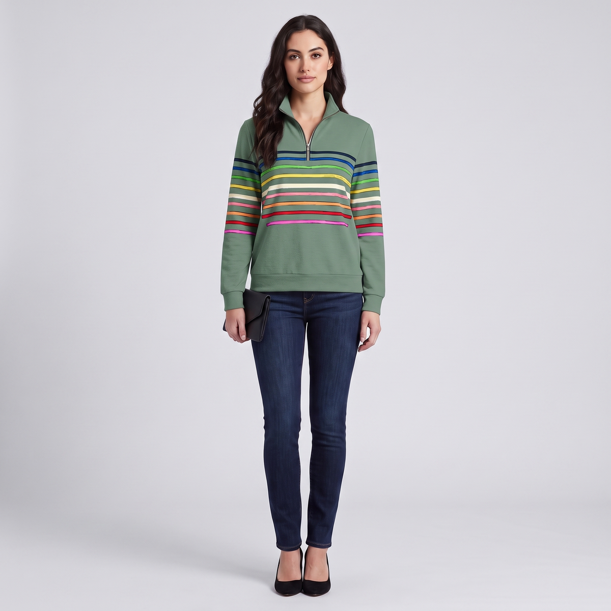 Mabel™ — Multicolor Stripe Pullover
