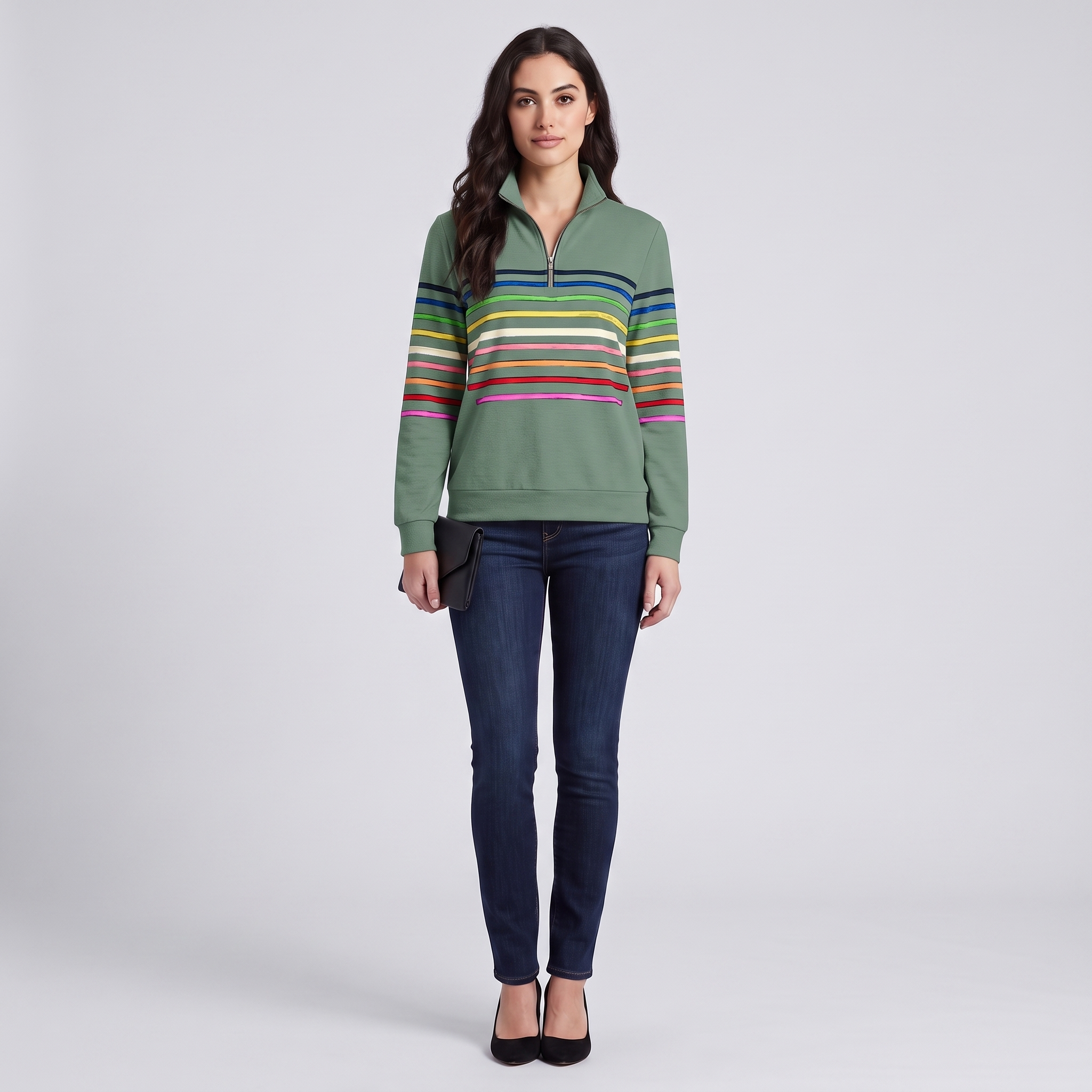 Mabel™ — Multicolor Stripe Pullover