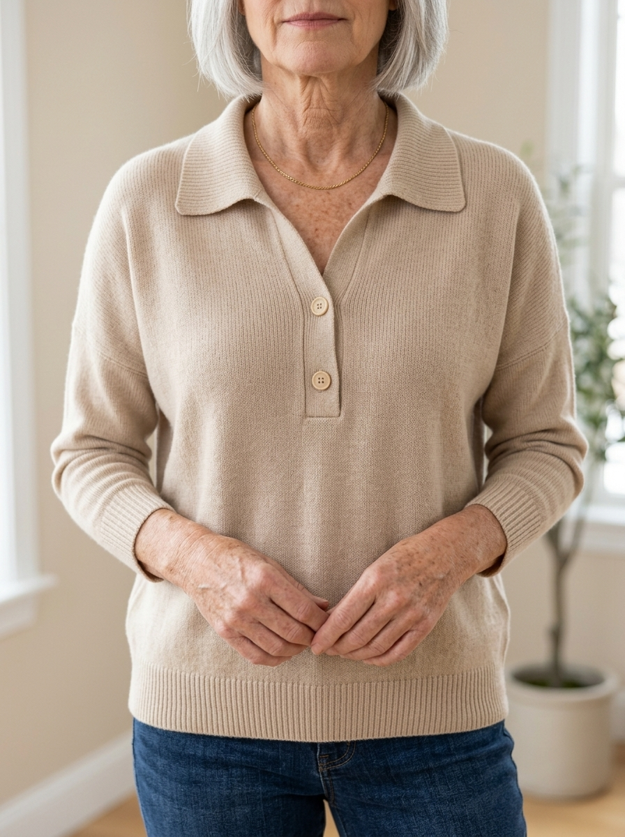 Eliza | Elegant Collared Button Sweater