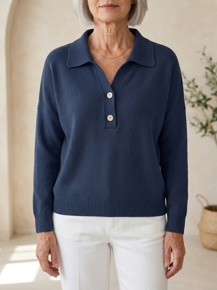 Eliza | Elegant Collared Button Sweater