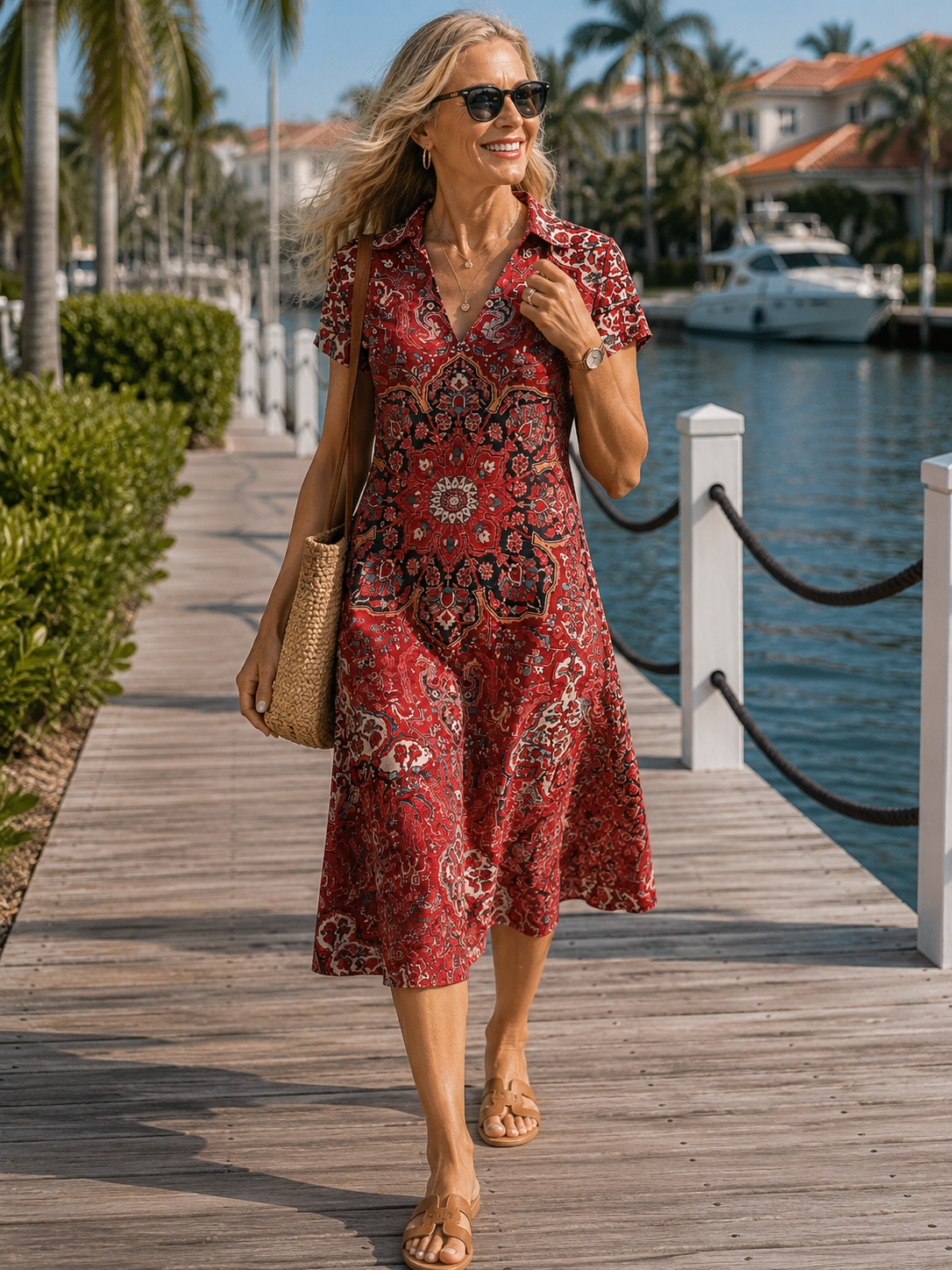 Moira™ | Lightweight Comfort Midi Dress